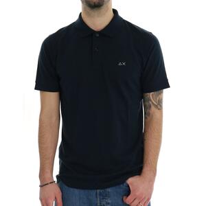 POLO IN LINO BLU